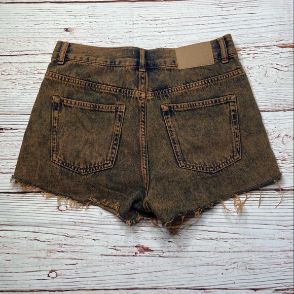 French Connection High Waist Overdyed Denim Shorts Sz 4 - Picture 8 of 11